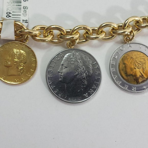Italia Lire Coin Bracelet charm Bracelet QVC - Picture 3 of 8
